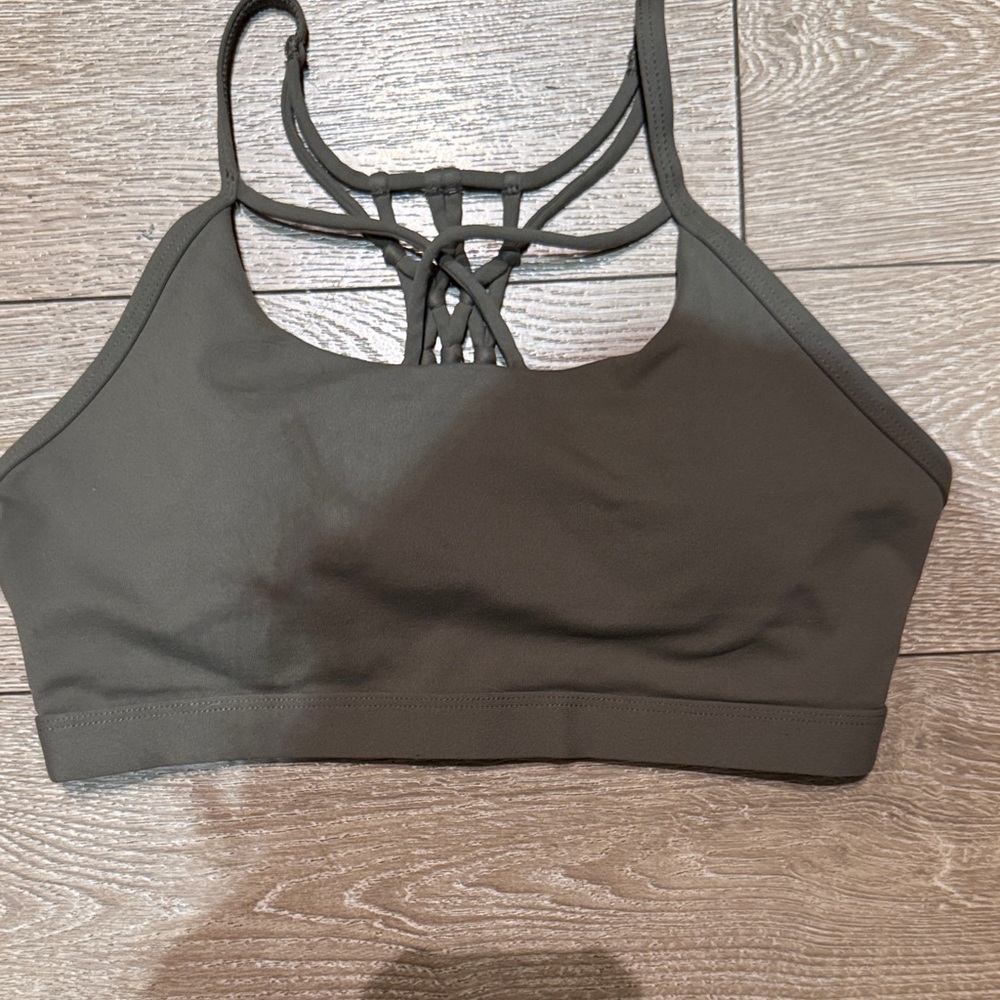 Lorna Jane Khaki/Green Sports Bra Medium